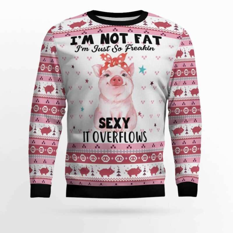 Pig Overflows Ugly Christmas Sweater