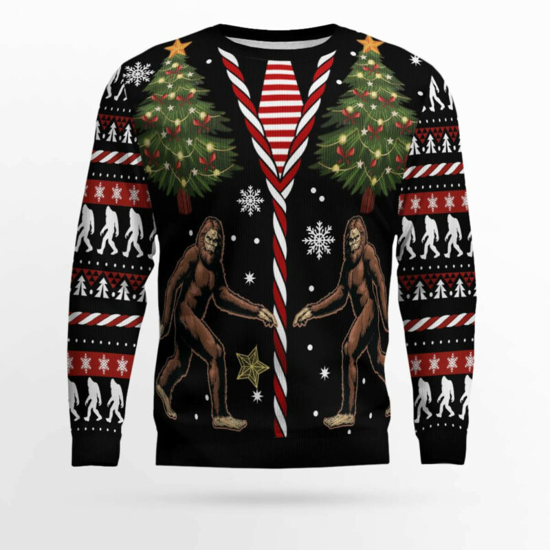 Vintage Bigfoot Ugly Christmas Sweater