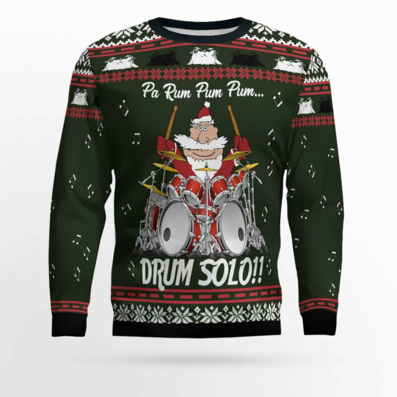 Drum Solo Ugly Christmas Sweater