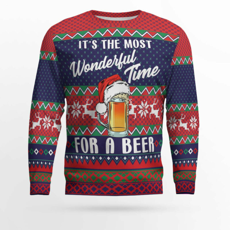 It's The Most Wonderful Time For A Beer Christmas Jumper Sweater