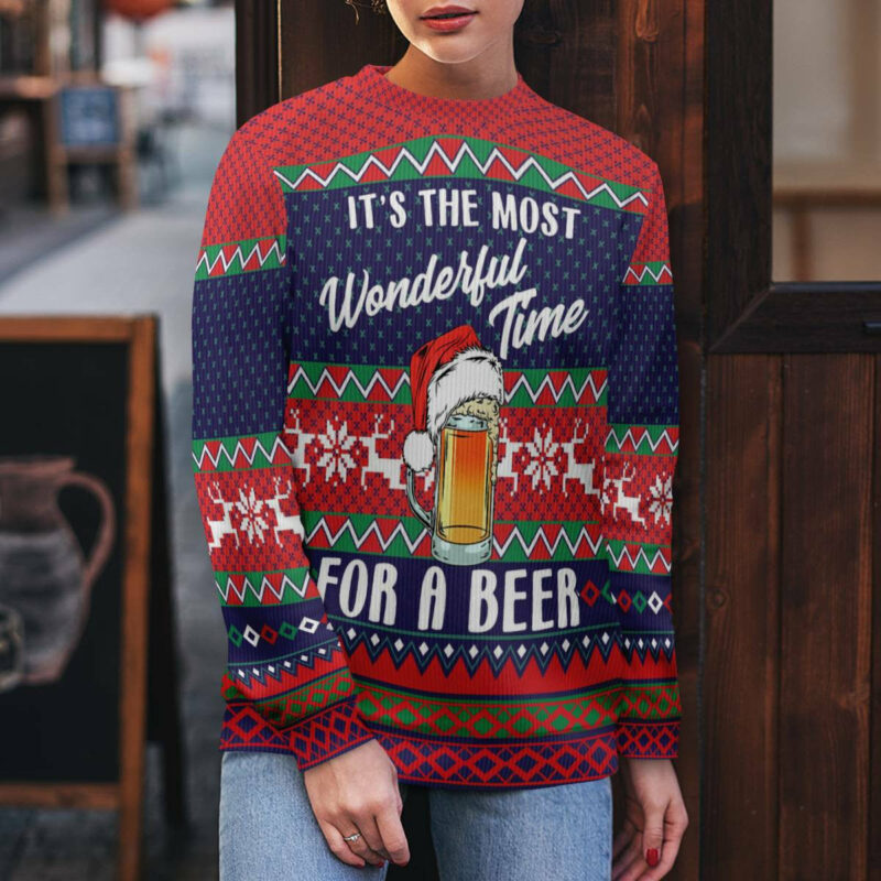 It's The Most Wonderful Time For A Beer Christmas Jumper Sweater