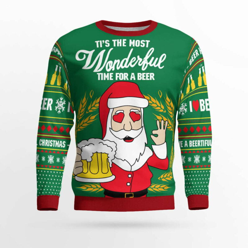 Men's The Most Wonderful Time For A Beer Christmas Sweater