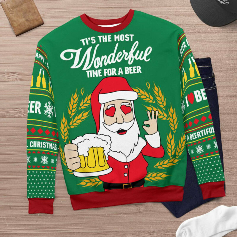 Men's The Most Wonderful Time For A Beer Christmas Sweater