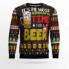 Time For Beer Ugly Christmas Sweater