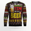 Time For Beer Ugly Christmas Sweater