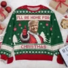 Trump I'll Be Home for Christmas Ugly Sweater