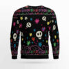 Cat Sugar Skull Ugly Christmas Sweater