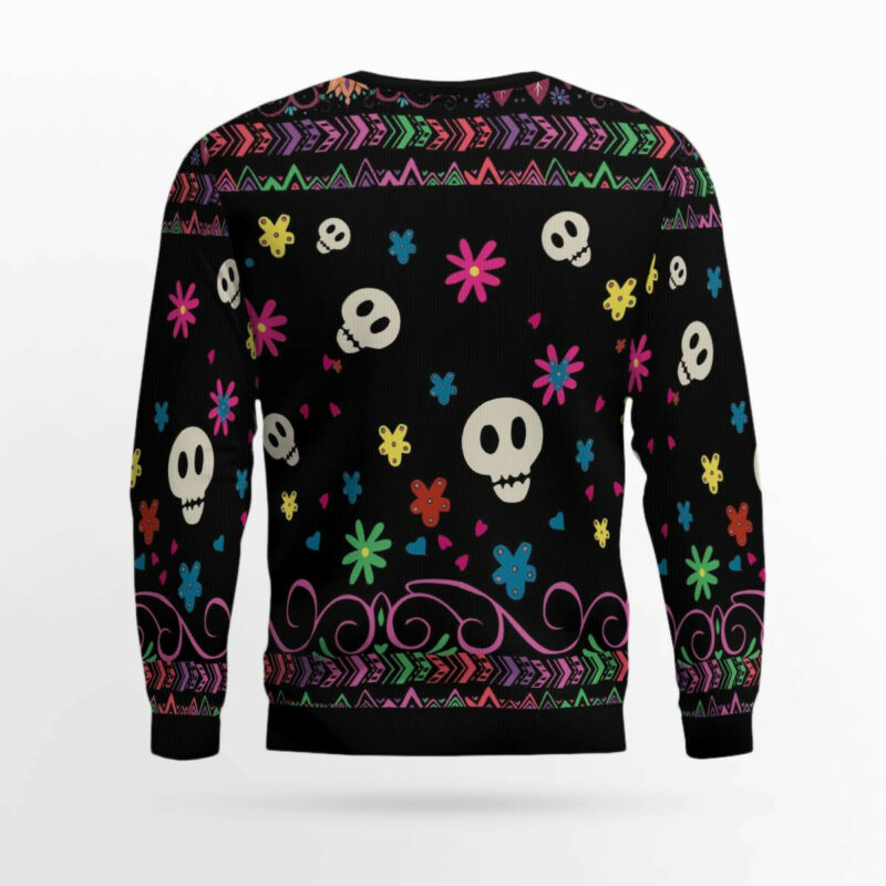 Cat Sugar Skull Ugly Christmas Sweater