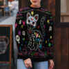 Cat Sugar Skull Ugly Christmas Sweater