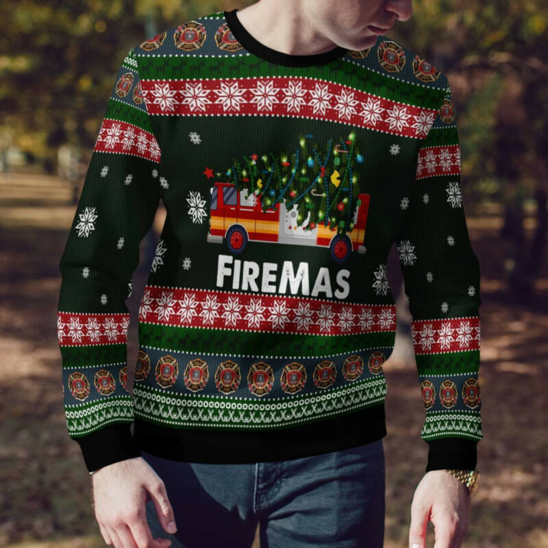 Firefighter Firemas Ugly Christmas Sweater