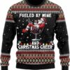 Fuelled By Wine Christmas Cheer Ugly Christmas Sweater