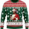 Jesus With Wine Glass Ugly Christmas Sweater