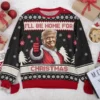 Trump I'll Be Home for Christmas Ugly Sweater