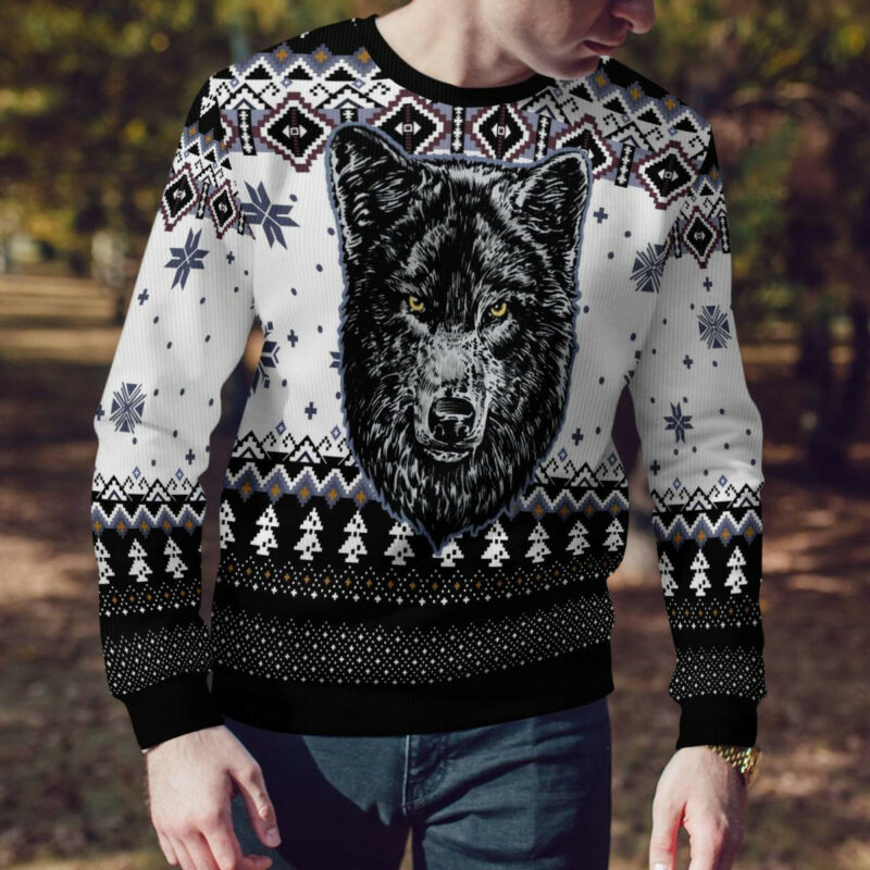 Awesome Wolf Ugly Christmas Sweater