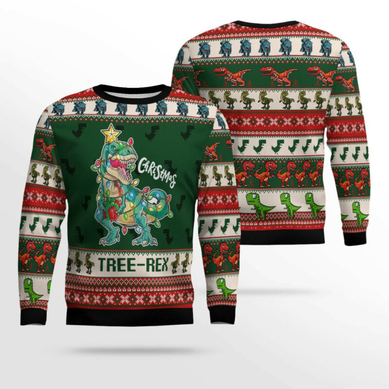 Christmas Tree Rex Ugly Christmas Sweater