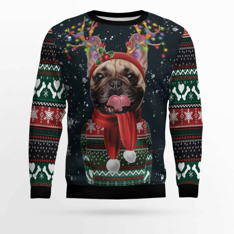 Cool French Bulldog Ugly Christmas Sweater