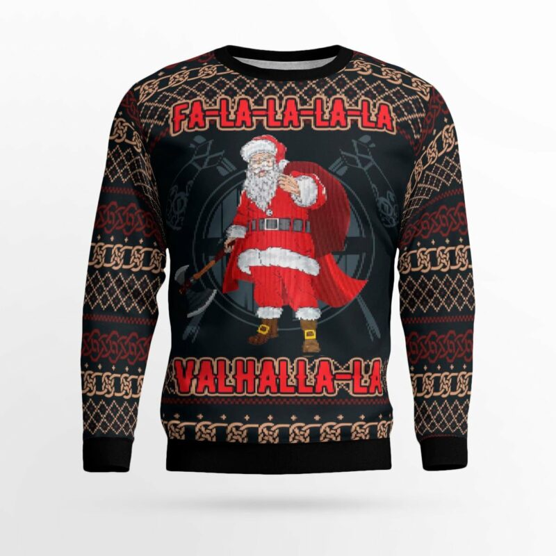 FaLaLaLa ValhallaLa Viking Ugly Christmas Sweater