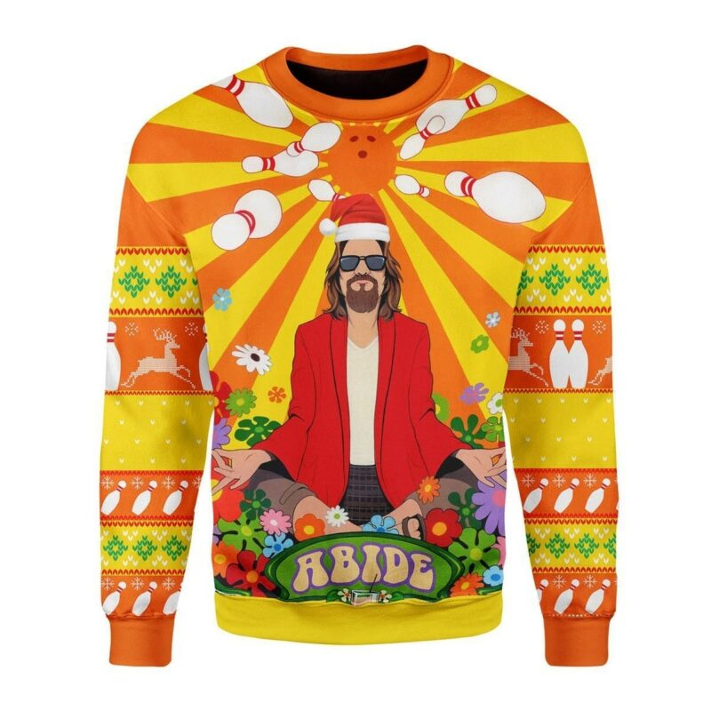 The Big Lebowski Hippie All Over Printed Ugly Christmas Sweater