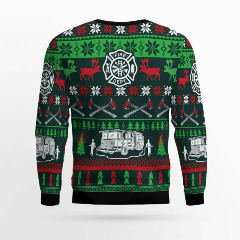 Awesome Firefighter Ugly Christmas Sweater