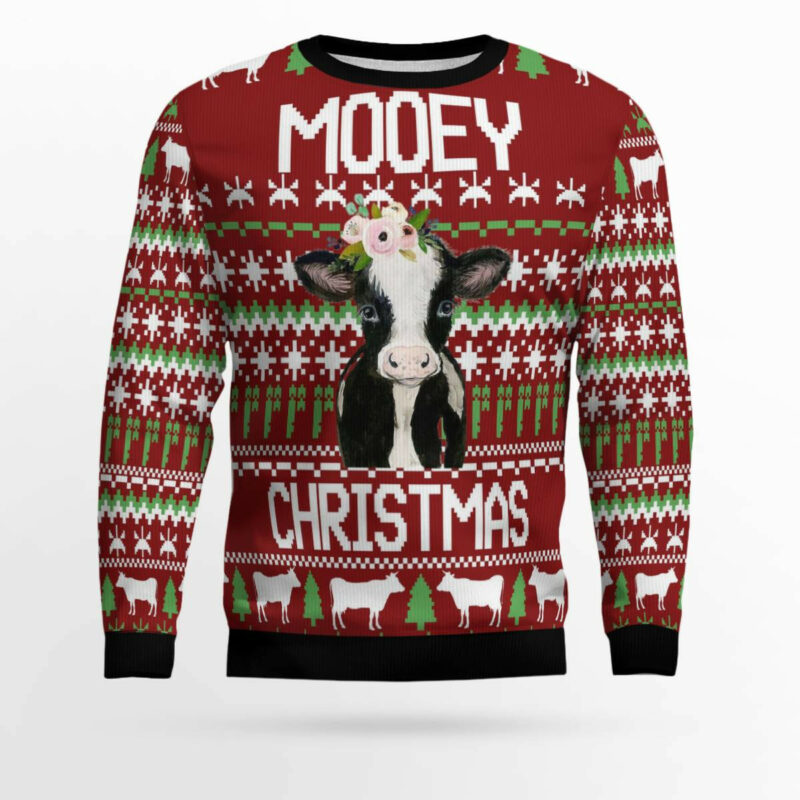 Cow Mooey Christmas Ugly Christmas Sweater