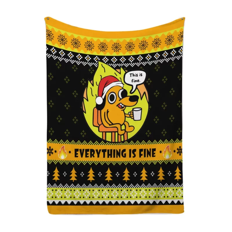 This is Fine Meme Blanket