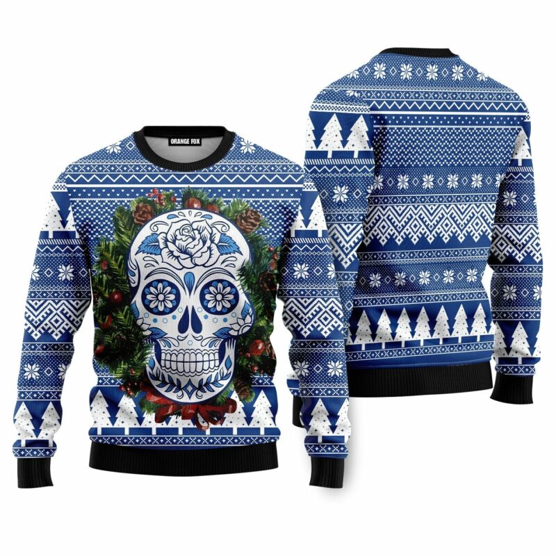 Awesome Sugar Skull Ugly Christmas Sweater