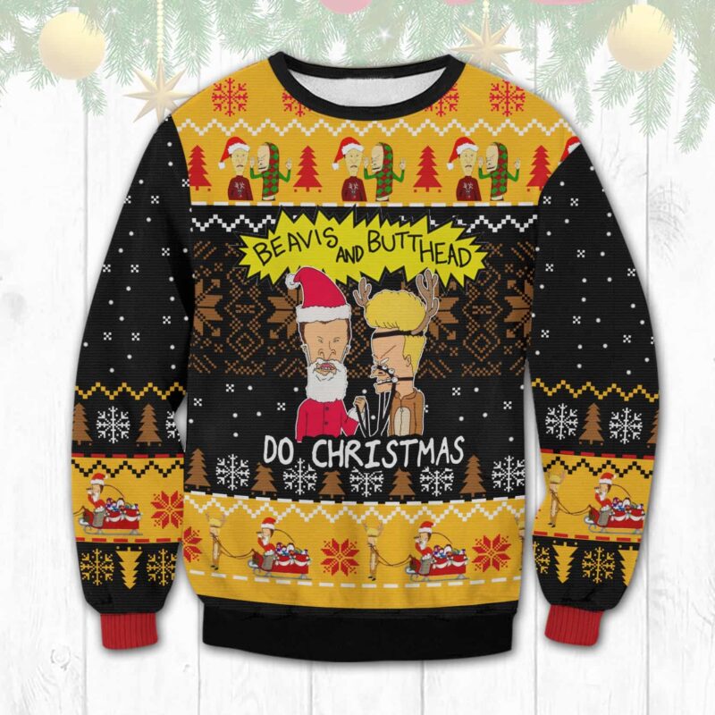 Beavis and Butt-Head Chistmas Ugly Sweater