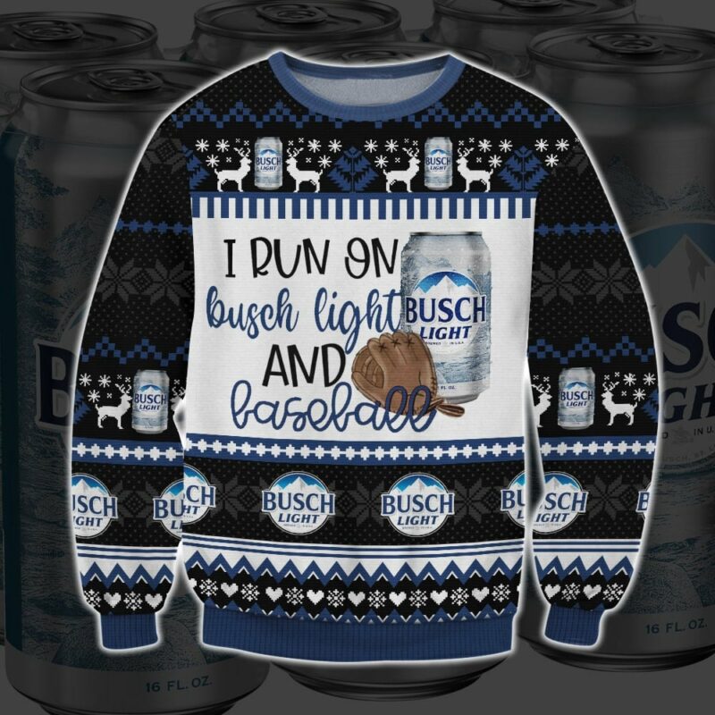 Busch Light Baseball Ugly Sweater