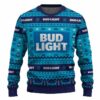 Bud Light Snowing Christmas Ugly Sweater