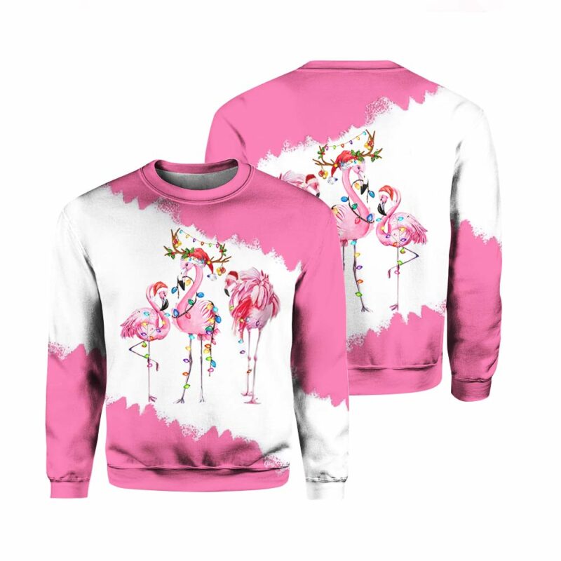 Christmas Flamingo Crewneck Sweatshirt