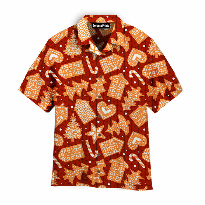 Christmas Cutie Gingerbread Pattern Aloha Hawaiian Shirts