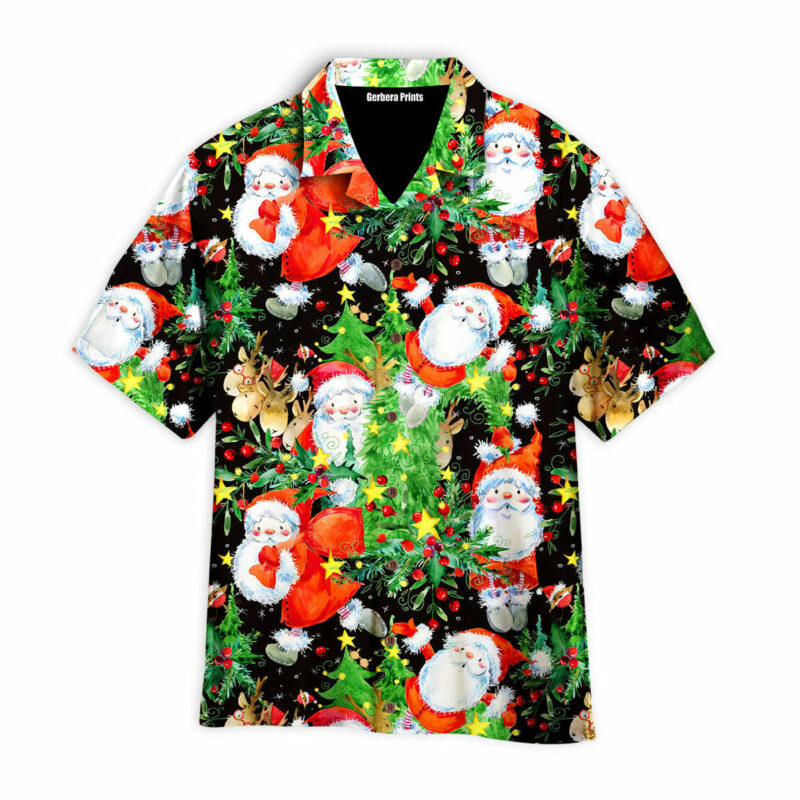 Christmas Santa Claus In Daily Life Pattern Aloha Hawaiian Shirts WT7493