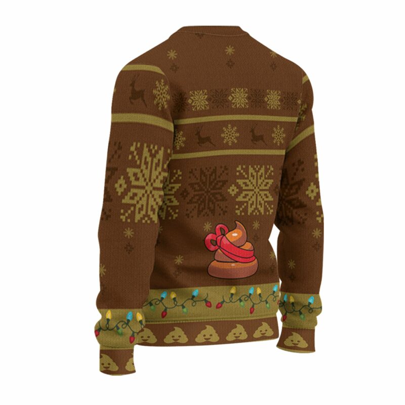 Custom Christmas Dirty Santa Brown Ugly Sweater TKA31