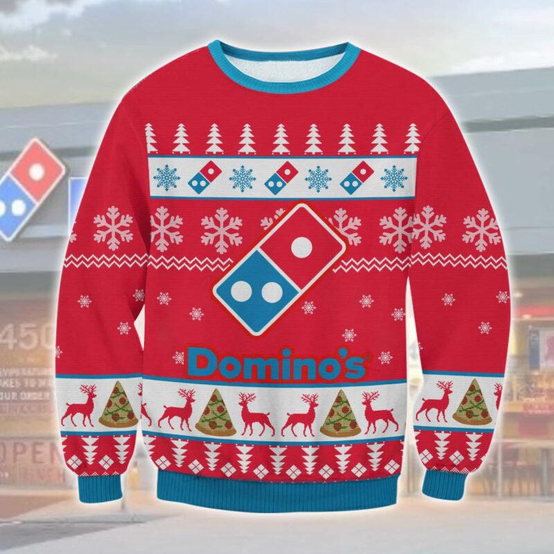 Domino's ugly sweater