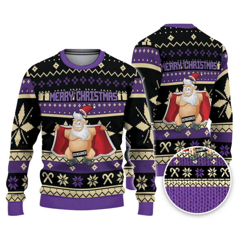 Dirty Christmas Santa Claus Naked Purple NDA32