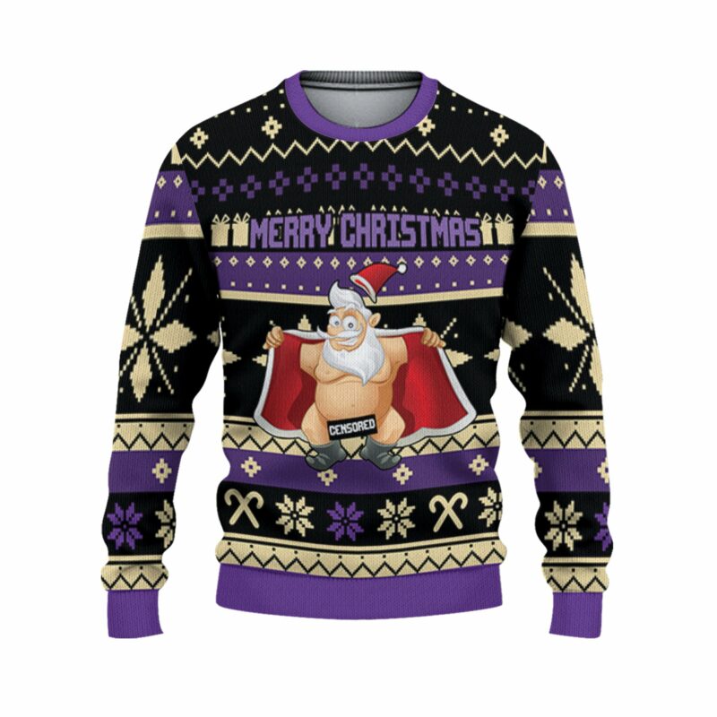 Dirty Christmas Santa Claus Naked Purple NDA32