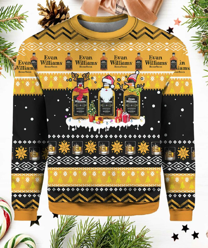 Evan Williams Bourbon Christmas Sweater