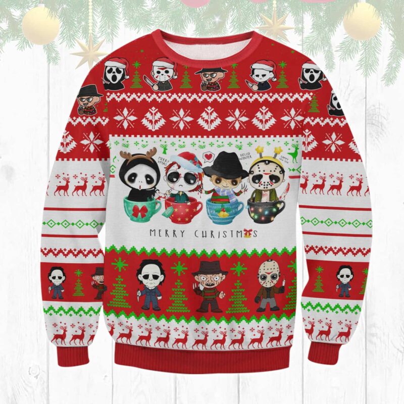 Horror Cups Ugly Sweater