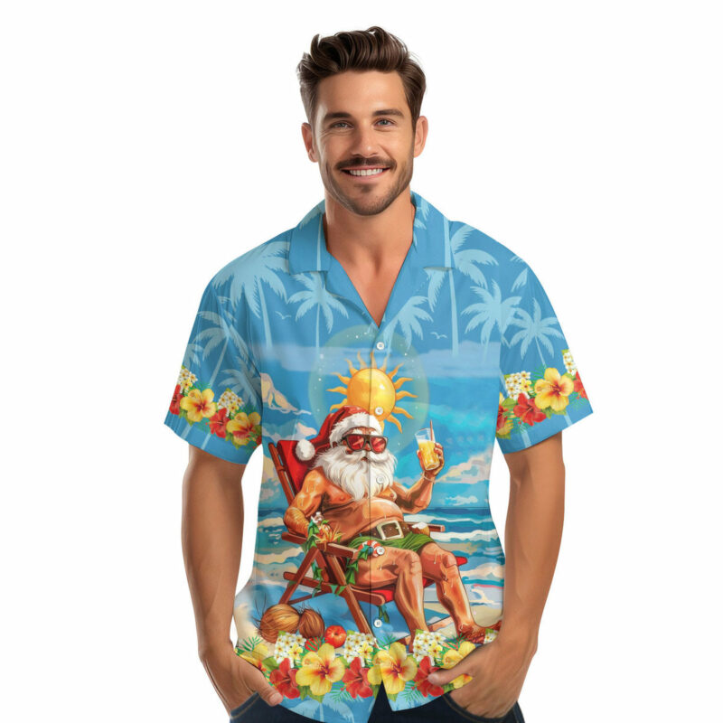 Santa Christmas In July Vacation Hawaiian Shirt