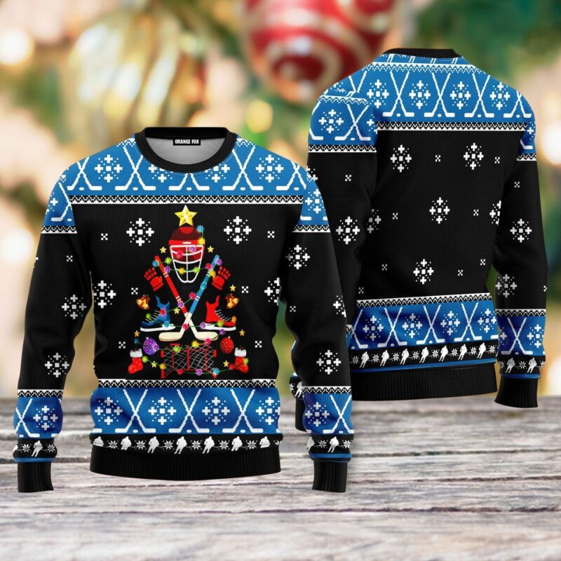 Happy Hockeyday Ugly Christmas Sweater