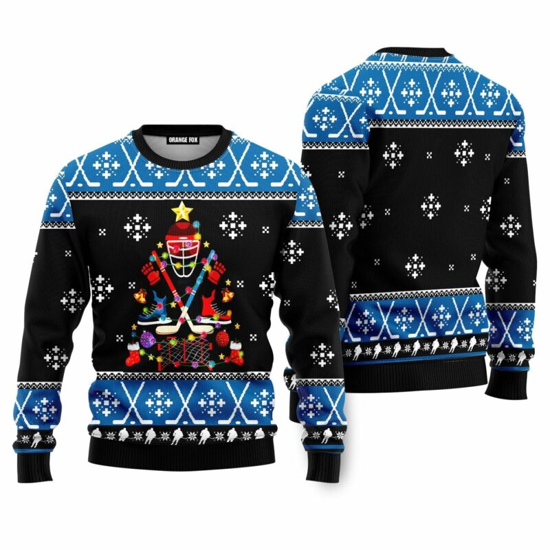 Happy Hockeyday Ugly Christmas Sweater