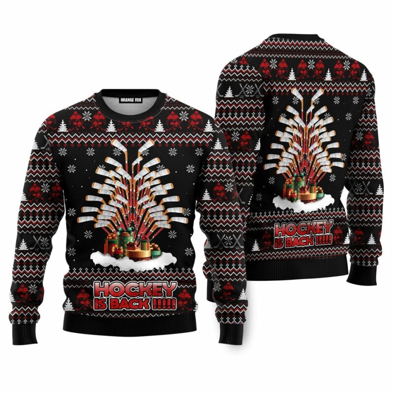 Hockey Is Back Ugly Christmas Sweater