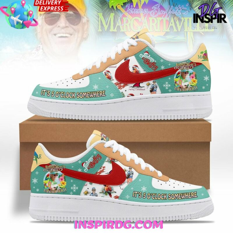 Jimmy Buffett Margaritaville It's 5 O'Clock Somewhere Nike Air Force 1 - InspirDG