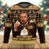 Leonardo DiCaprio Cats and Wine Make Everything Fine Ugly Christmas Sweater