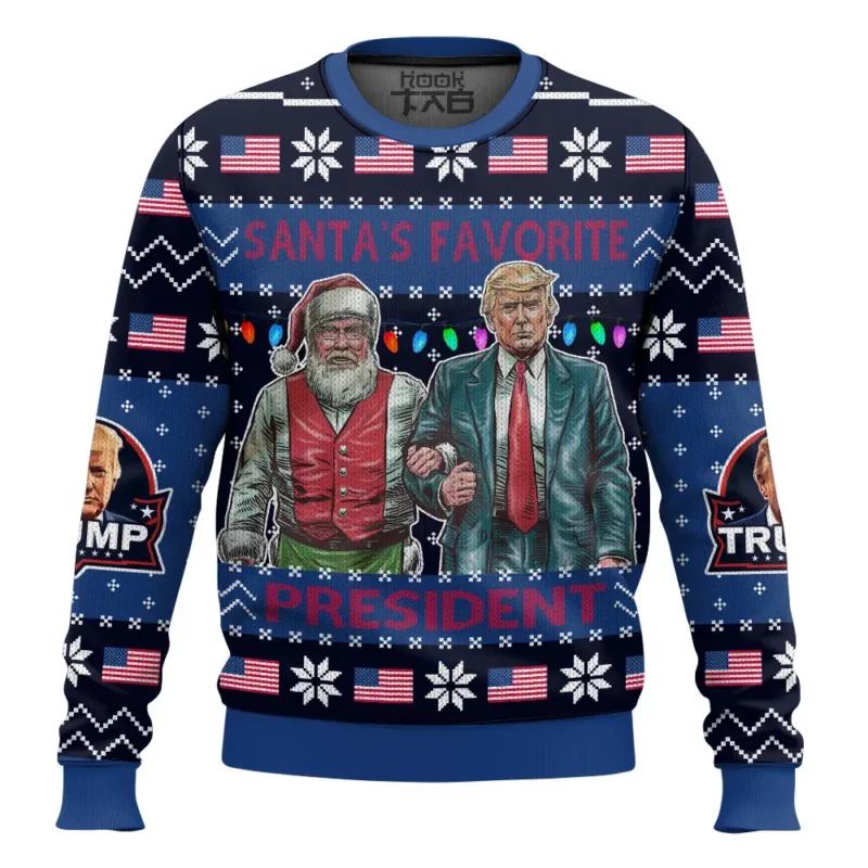 Santa's Favorite President Trump Christmas Ugly Sweater