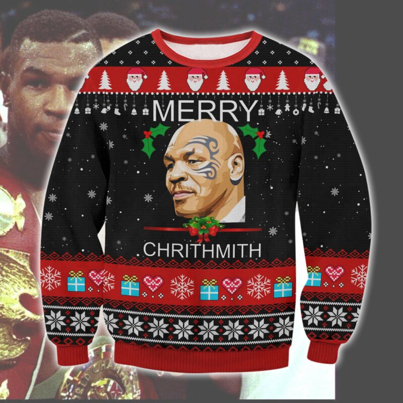 Mike Tyson Merry Chrithmith Ugly Sweater