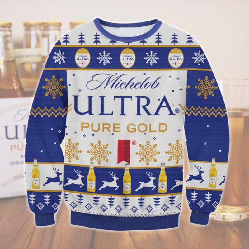 Michelob Ultra Pure Gold Ugly Sweater