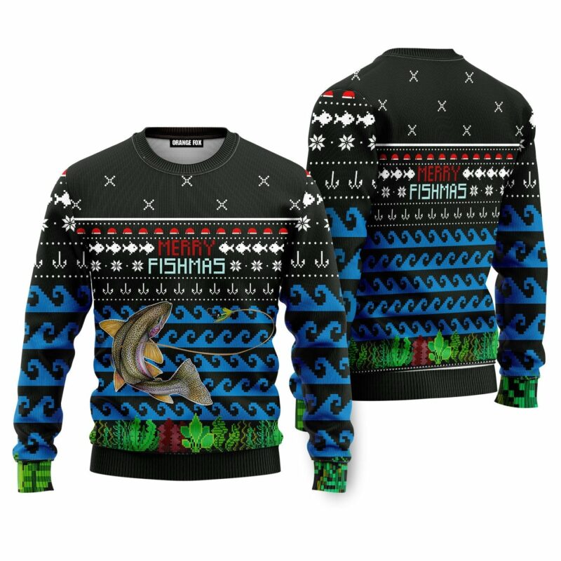 Merry Fishmas Ugly Christmas Sweater