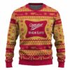 Miller High Life Snowing Christmas Ugly Sweater