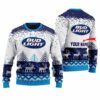 Personalized Bud Light Reindeer Christmas Ugly Sweater